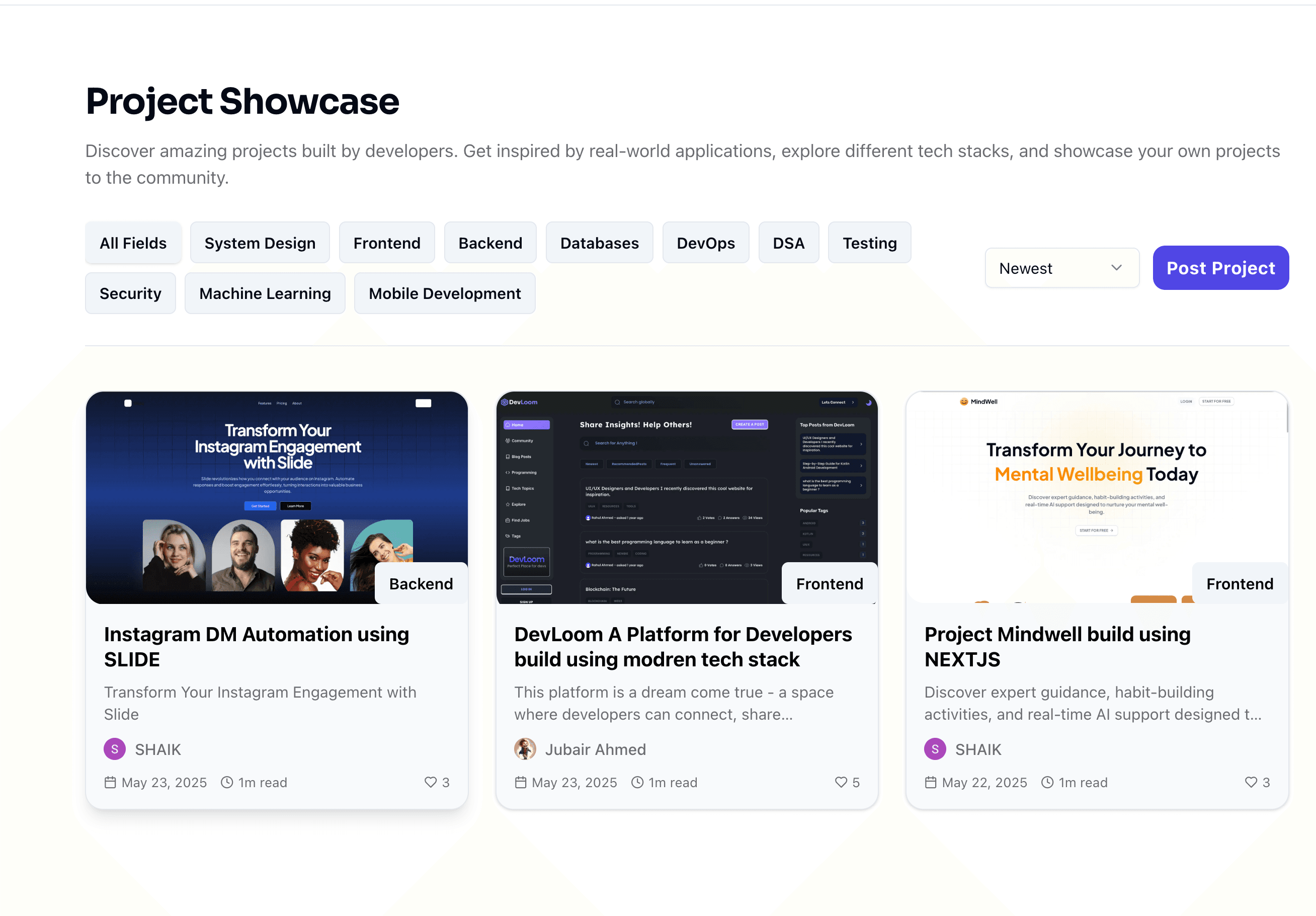 Project Showcase