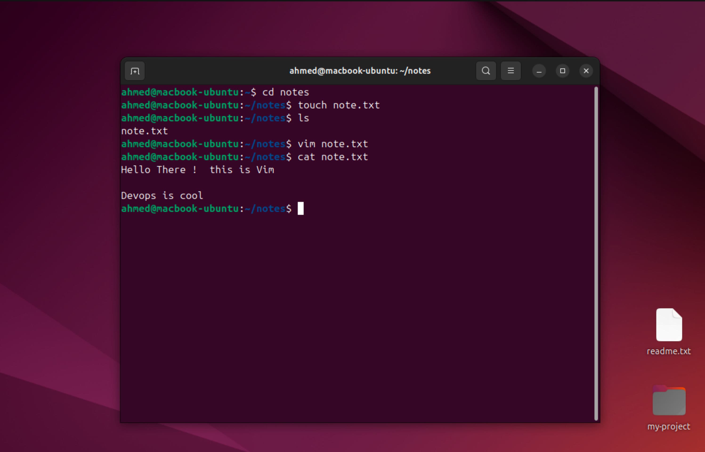 Your First Vim Session